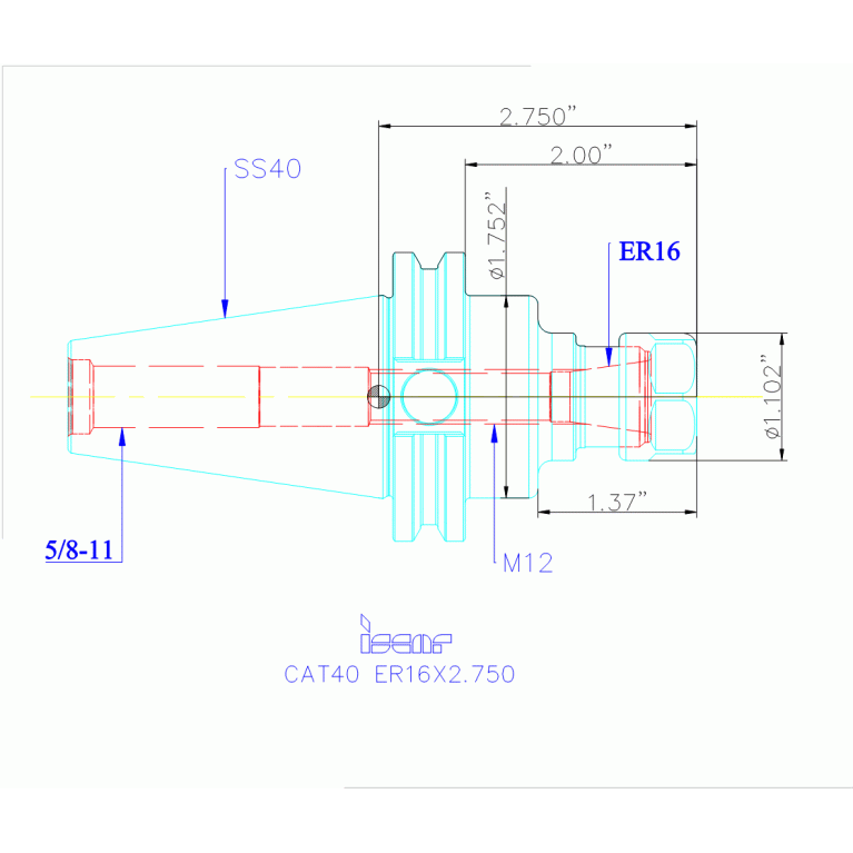 CAT40 ER16X2.750