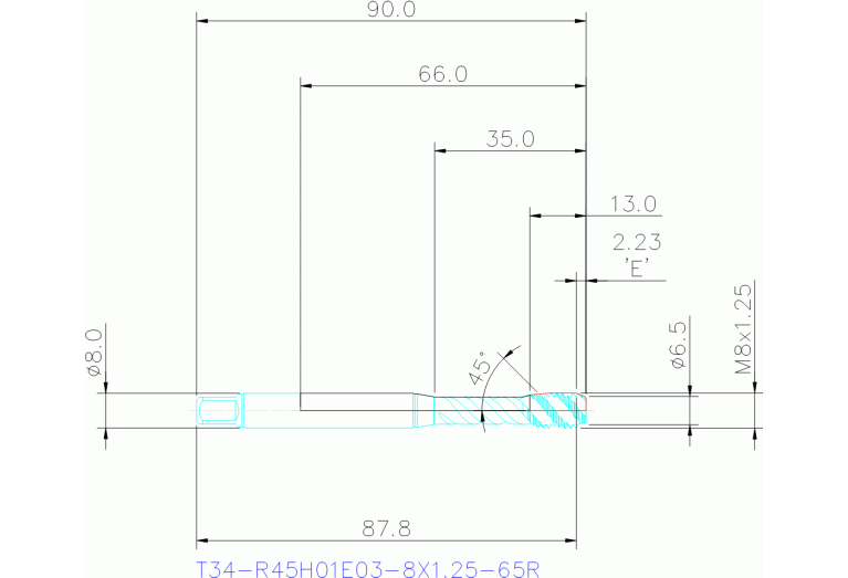 T34-R45H01E03-8X1.25-65R