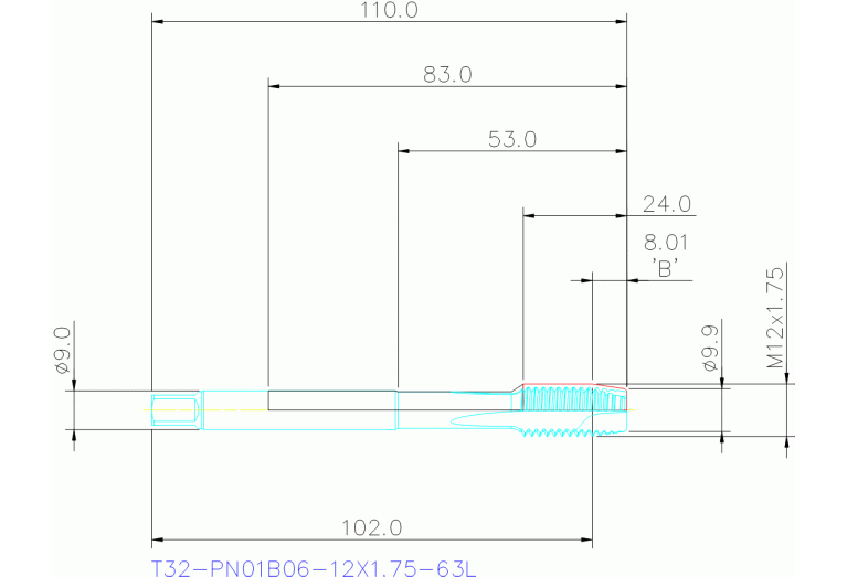 T32-PN01B06-12X1.75-63L