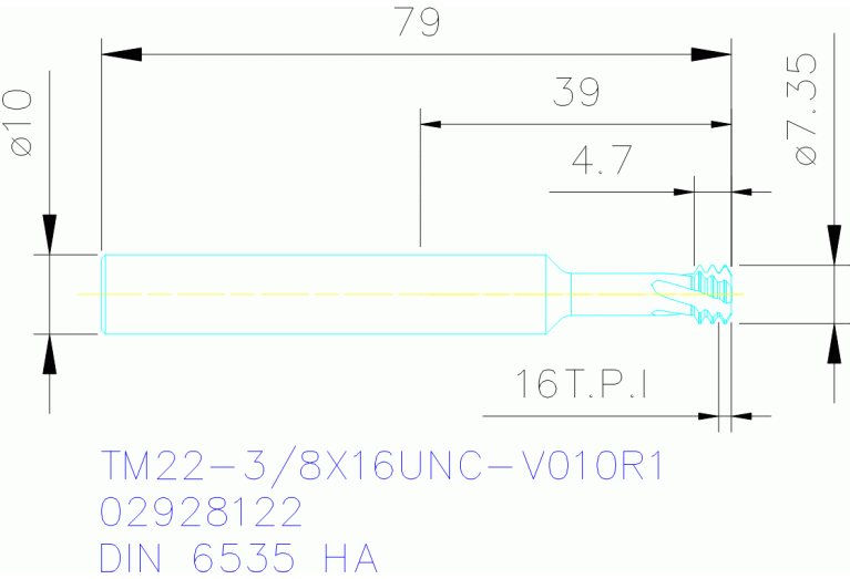 TM22-3/8X16UNC-V010R1