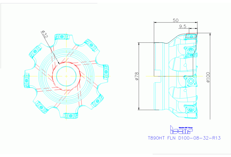 T890HT FLN D100-08-32-R13