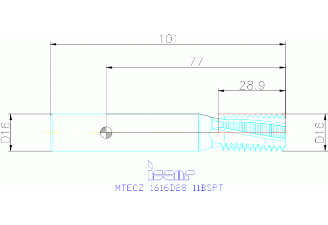 MTECZ 1616D28 11BSPT IC908