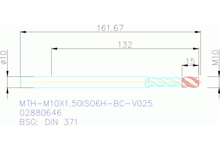 MTH-M10X1.50ISO6H-BC-V025