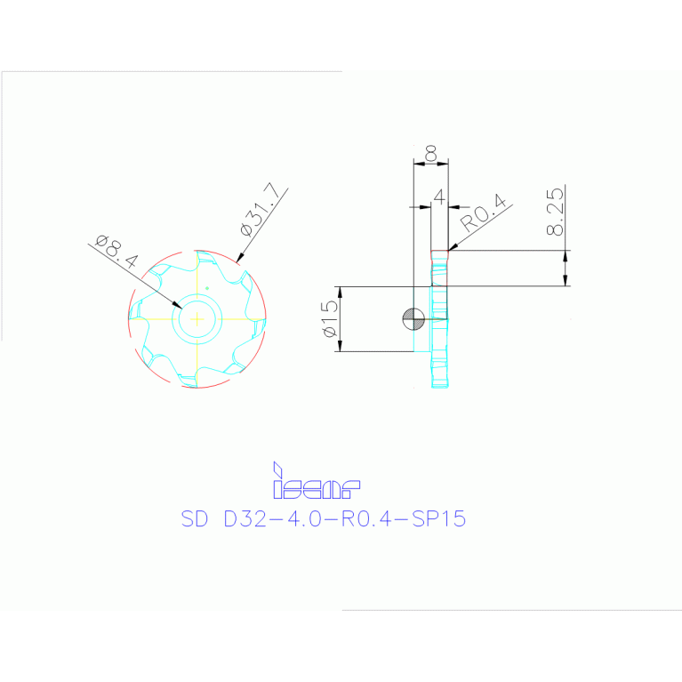 SD D32-4.0-R0.4-SP15 IC908