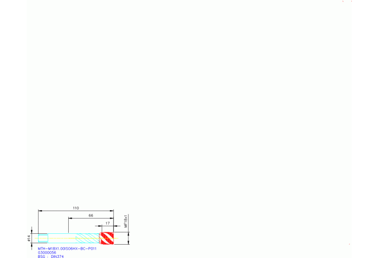 MTH-M18X1.00ISO6HX-BC-P011