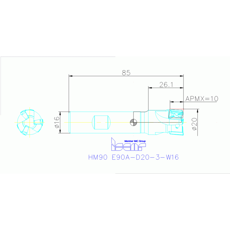 HM90 E90A-D20-3-W16