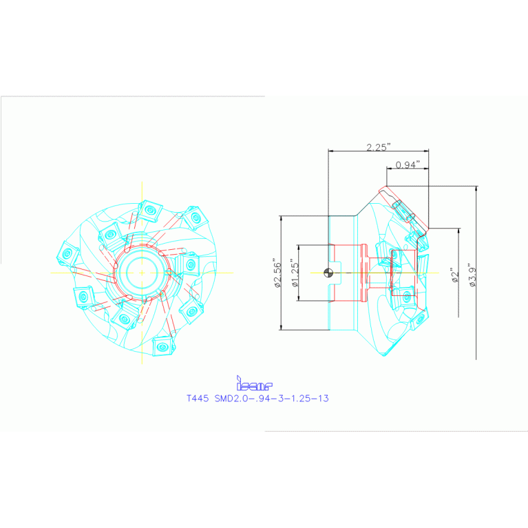 T445 SMD2.0-.94-3-1.25-13