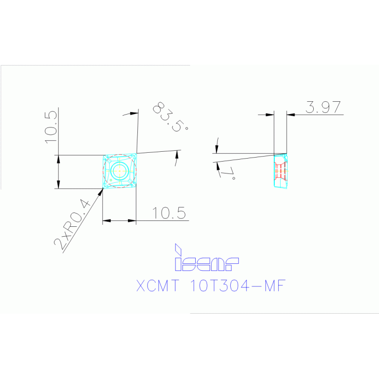 XCMT 10T304-MF IC908