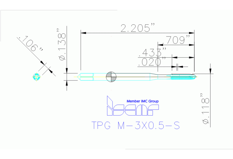 TPG M-3X0.5-S HEST