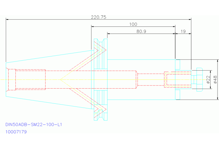 DIN50ADB-SM22-100-L1