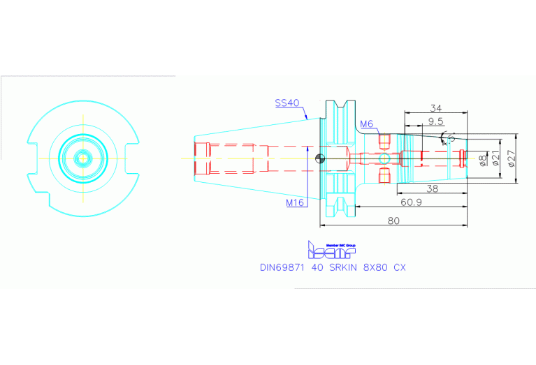 DIN69871 40 SRKIN 8X80 CX