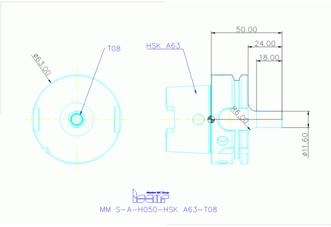 MM S-A-H050-HSK A63-T08