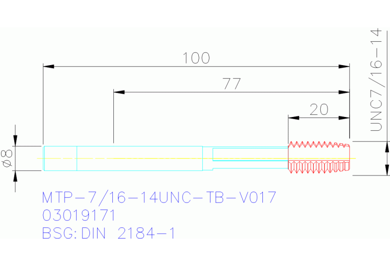MTP-7/16-14UNC-TB-V017
