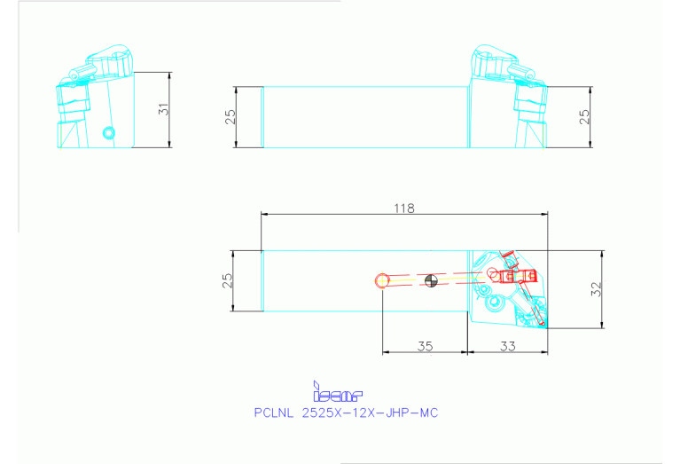 PCLNL 2525X-12X-JHP-MC