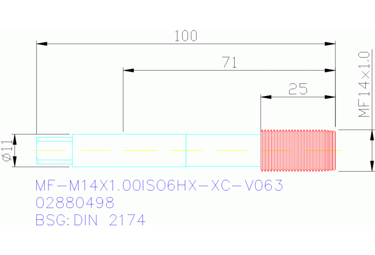 MF-M14X1.00ISO6HX-XC-V063