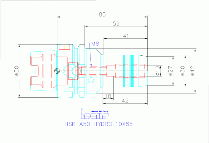 HSK A50 HYDRO 10X85