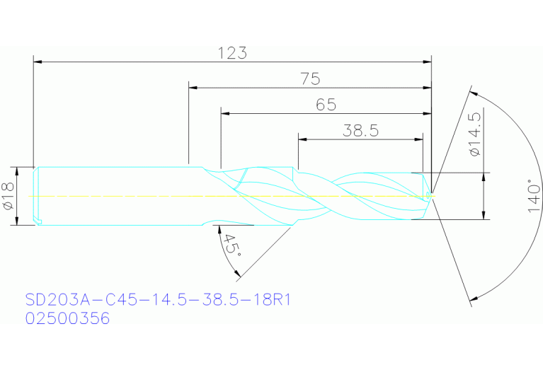 SD203A-C45-14.5-38.5-18R1