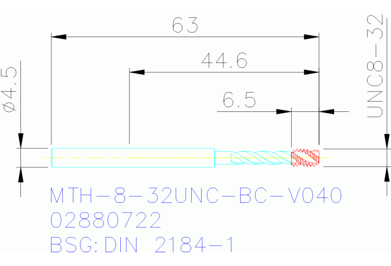 MTH-8-32UNC-BC-V040