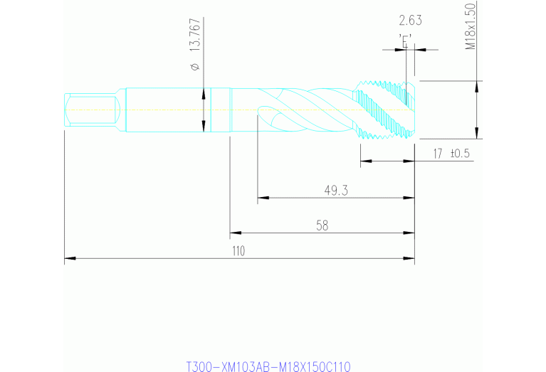 T300-XM103AB-M18X150C145