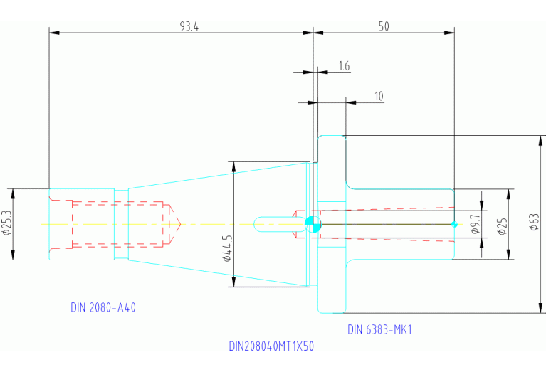 DIN208040MT1X50