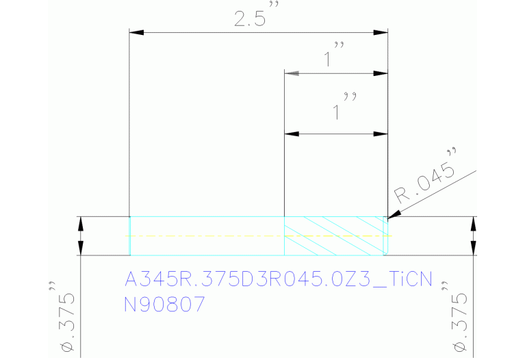 A345R.375D3R045.0Z3 TICN