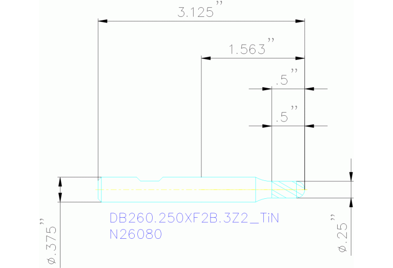 DB260.250XF2B.3Z2 TIN