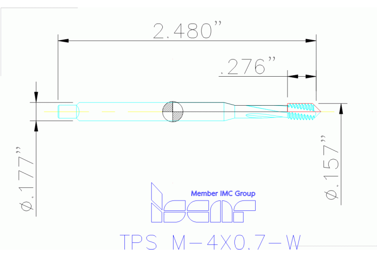 TPS M-4X0.7-W HE