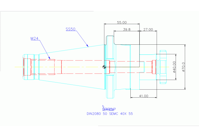 DIN2080 50 SEMC 40X 55