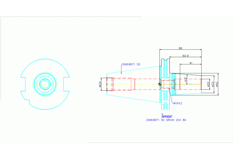DIN69871 50 SRKIN 20X 80