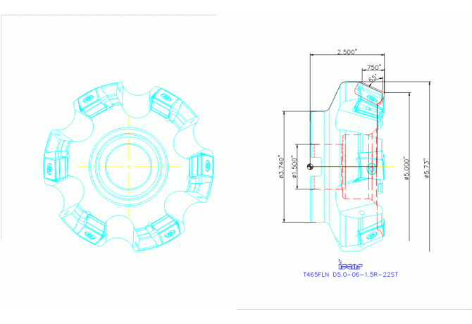 T465FLN D5.0-06-1.5R-22ST