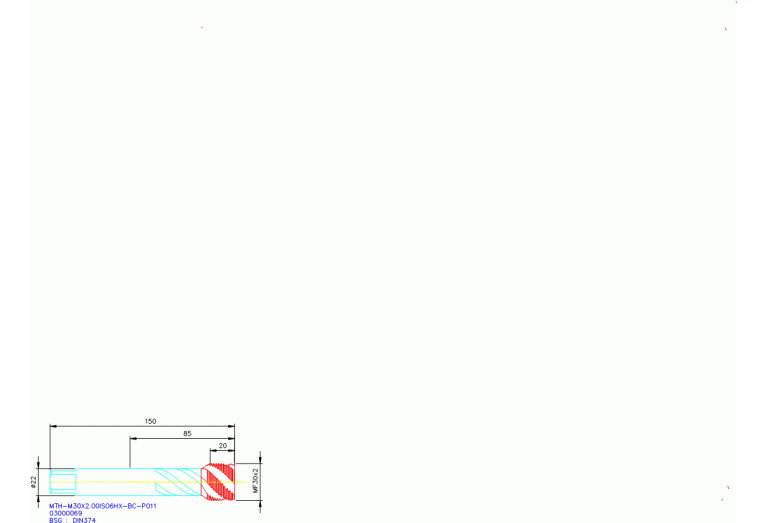 MTH-M30X2.00ISO6HX-BC-P011