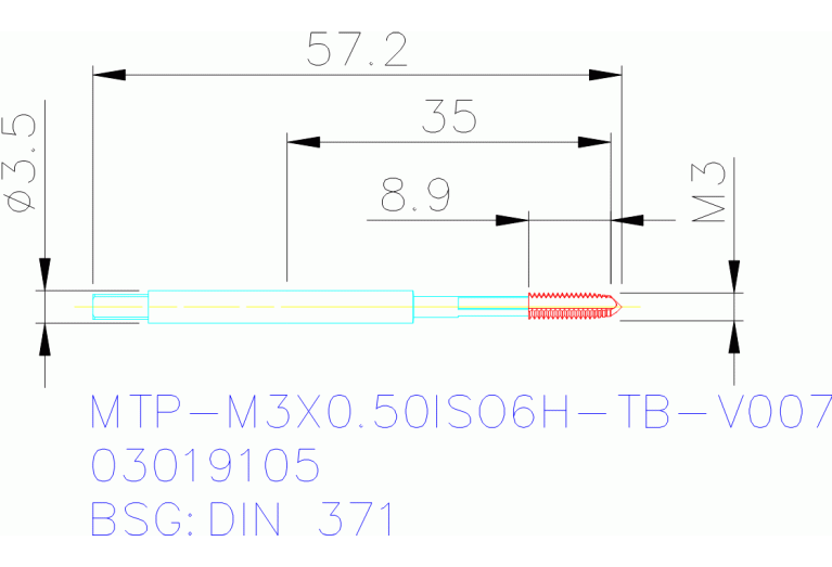MTP-M3X0.50ISO6H-TB-V007