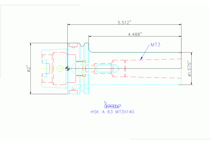 HSK A63 MT3X140