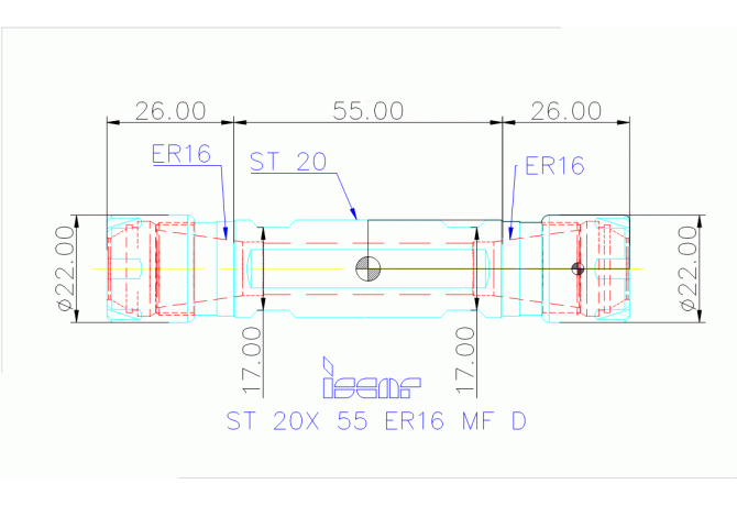 ST 20X 55 ER16 MF D