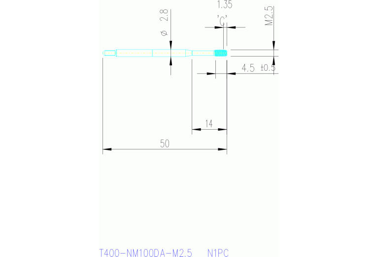 T400-NM100DA-M2.5 N1PC