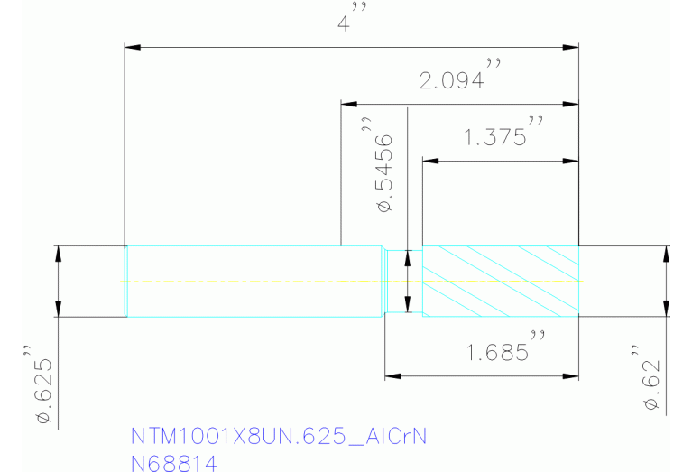 NTM1001X8UN.625 ALCRN