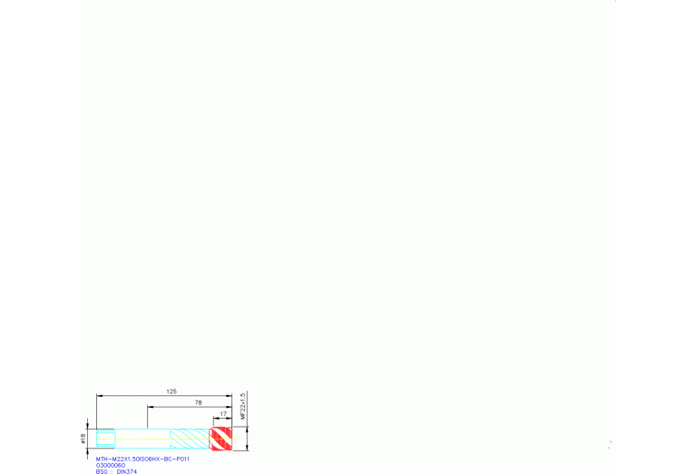 MTH-M22X1.50ISO6HX-BC-P011