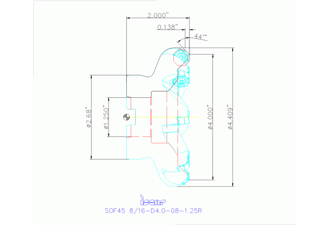 SOF45 8/16-D4.0-08-1.25R
