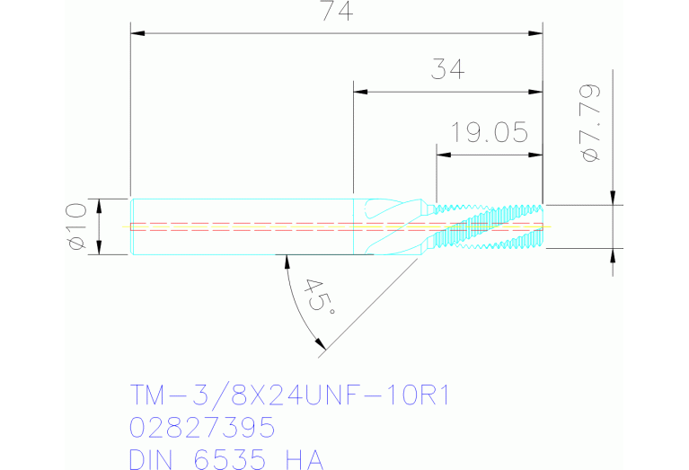 TM-3/8X24UNF-10R1