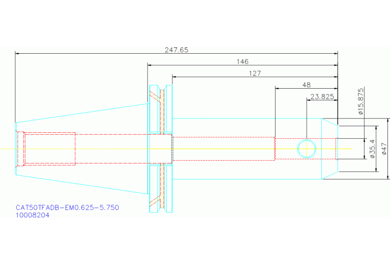 CAT50TFADB-EM0.625-5.750