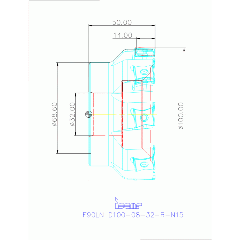 F90LN D100-08-32-R-N15