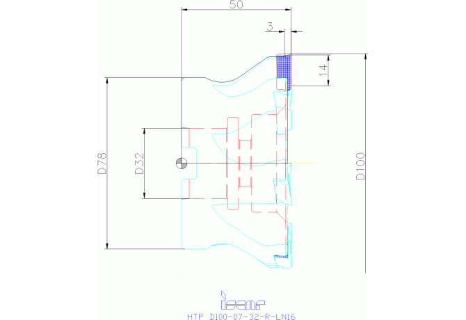 HTP D100-07-32-R-LN16