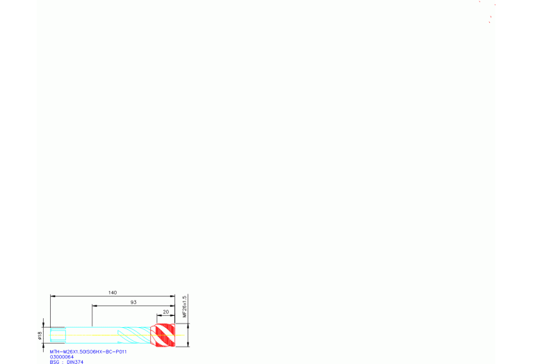 MTH-M26X1.50ISO6HX-BC-P011