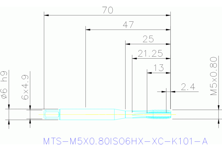 MTS-M5X0.80ISO6HX-XC-K101-A