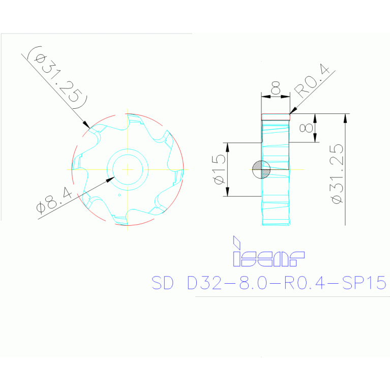 SD D32-8.0-R0.4-SP15 IC908