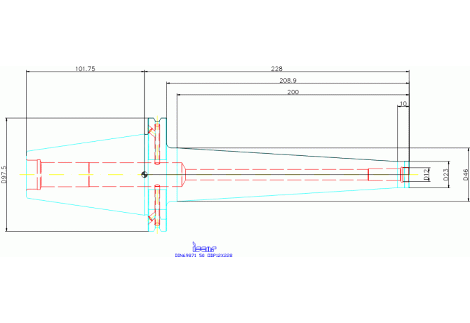 DIN69871 50 ODP12X228