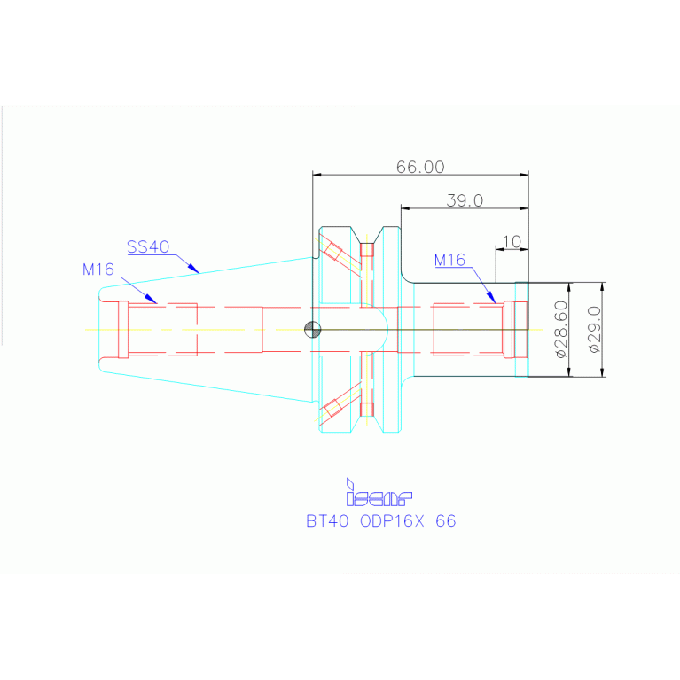 BT40 ODP16X 66