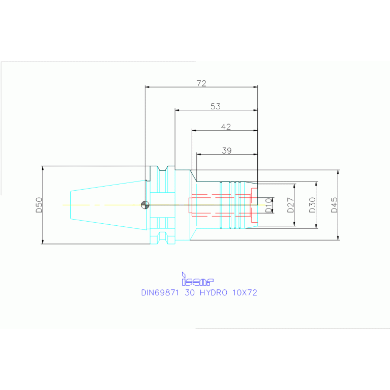 DIN69871 30 HYDRO 10X64