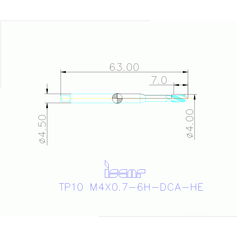 TP10 M4X0.7-6H-DCA-HE