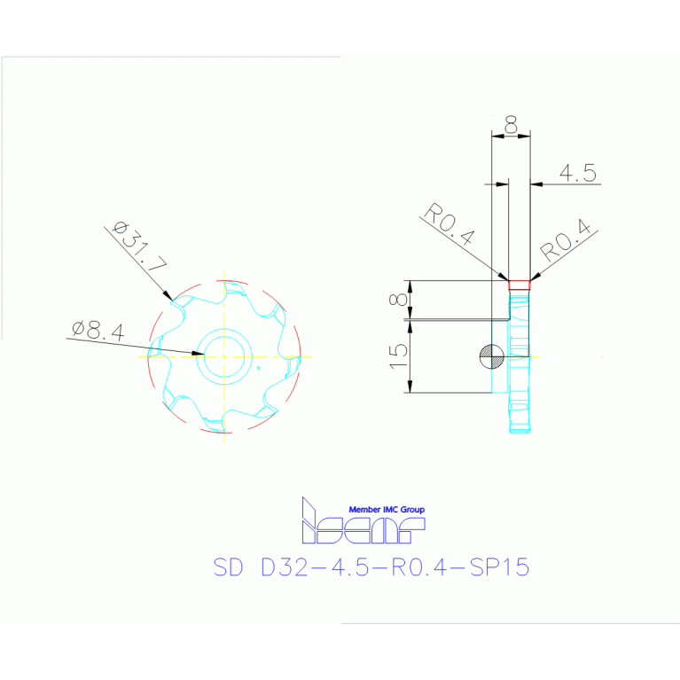 SD D32-4.5-R0.4-SP15 IC908